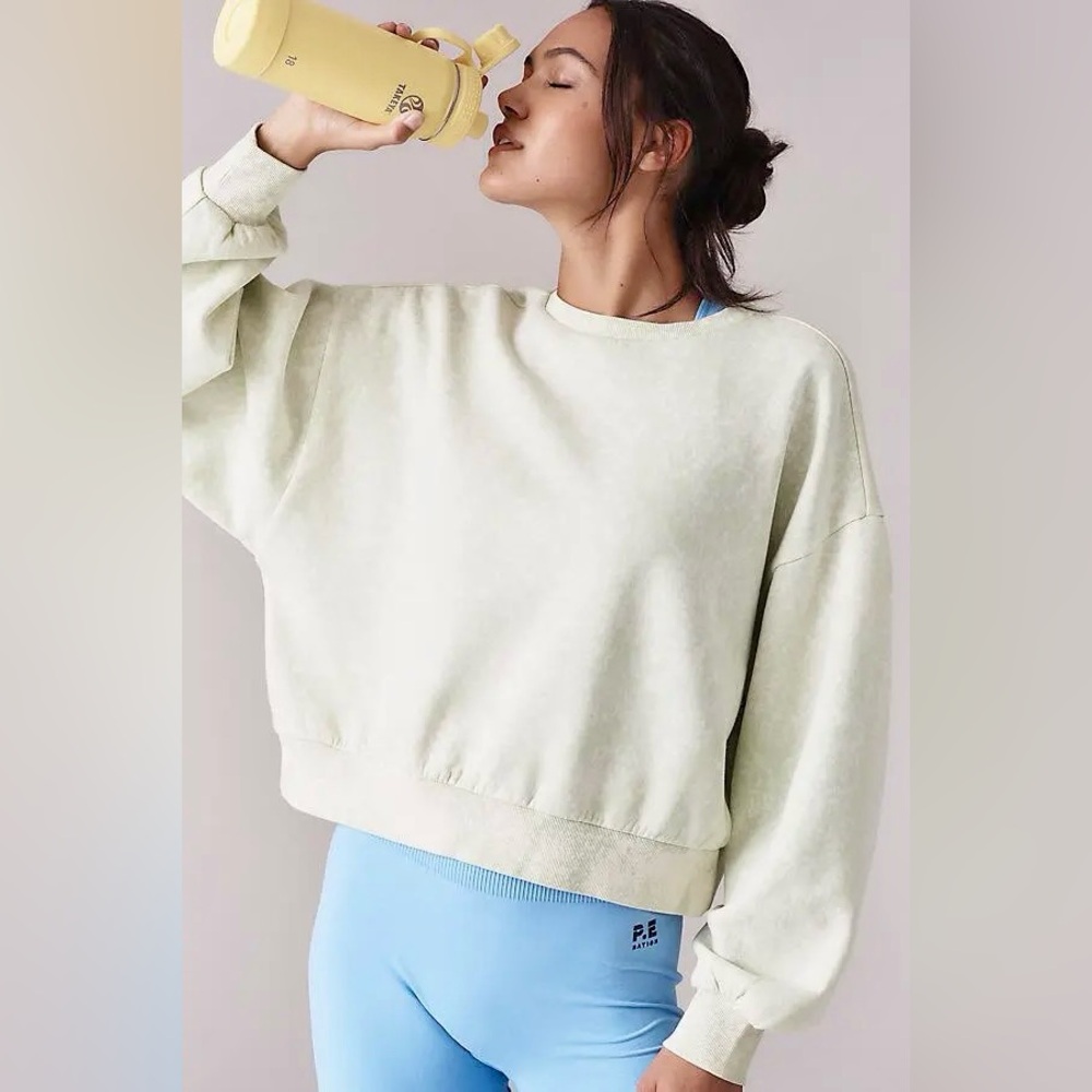 Daily Practice Light Lime Green Soft Crewneck Sweatshirt XS